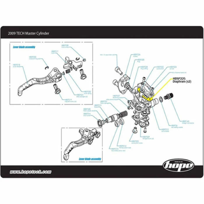 Hope Tech Master Cylinder Lid Diaphragm 2 Hope Tech Master Cylinder Lid Diaphragm - Billede 2